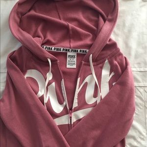 PINK zip up sweater