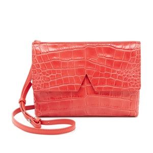 Vince Croc Embossed Cross Body Bag