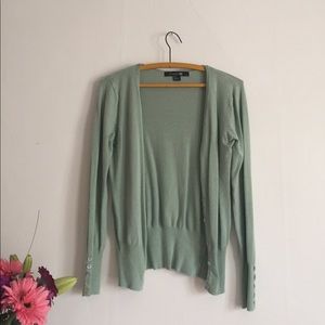 mint green cardigan