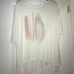 White Feather Flowey Top