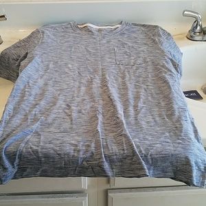 Boys blue and white striped short sleeve tee