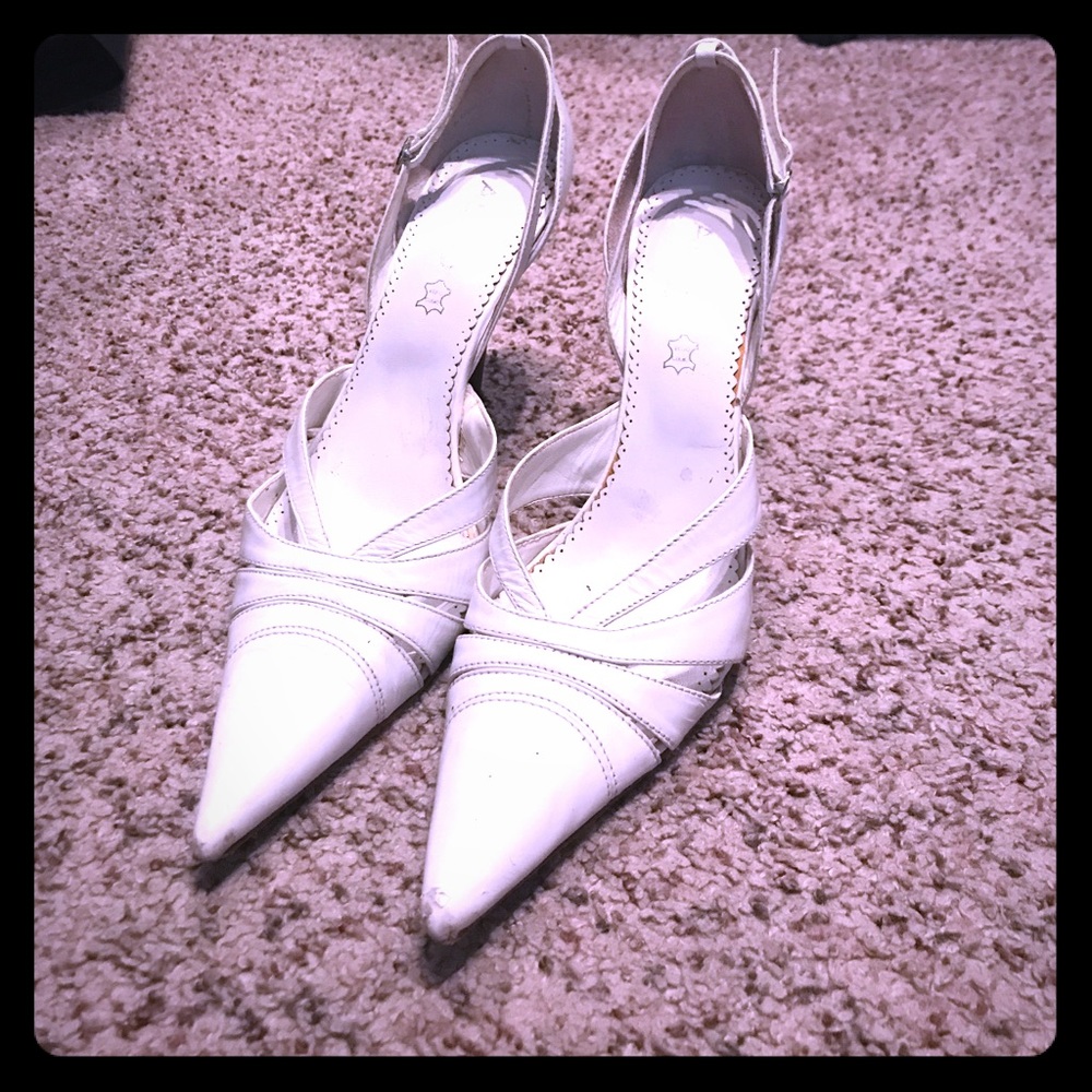 ALDO white heels.
