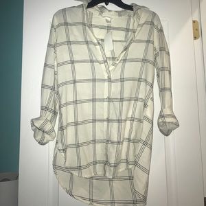 Grey and White Flannel