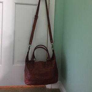 Frye Campus Burnt Red Leather Satchel