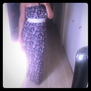 Strapless maxi dress