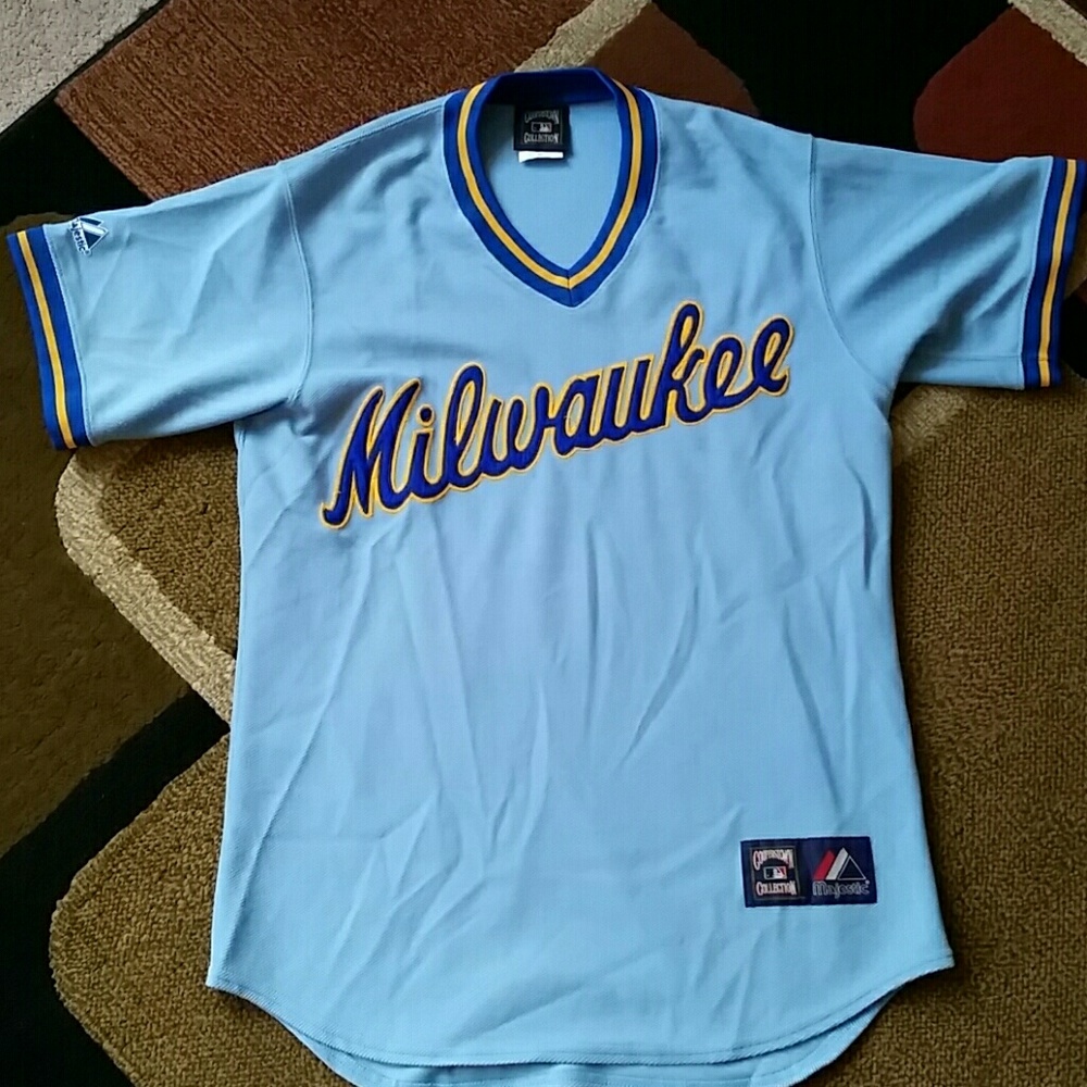 CHRISTMAS  SALE! Majestic Retro Milwaukee Brewers