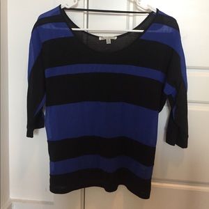 3/4 sleeve stripped blouse