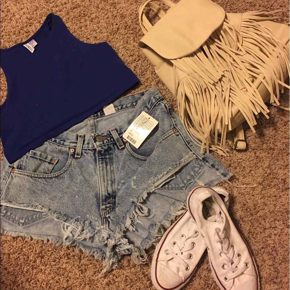 Urban renewal jean shorts -Levi brand jeans.