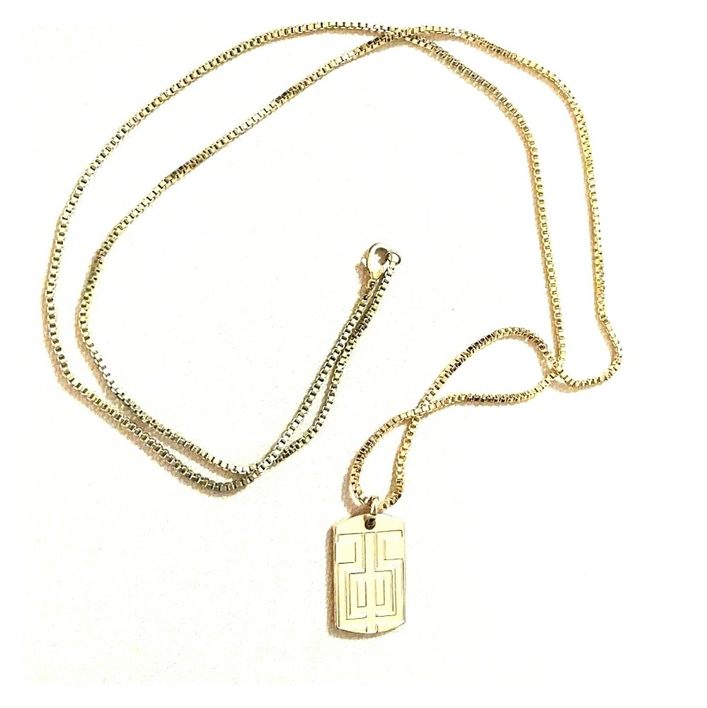 14k gold plated box chain necklace