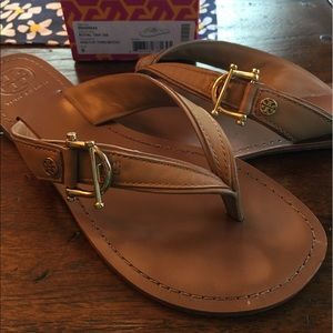 Tory Burch Nora Sandals Royal Tan Size 9