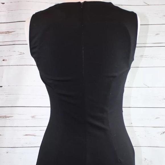 Kenar Black Sleeveless Bodycon Career Dress - Picture 3 of 4