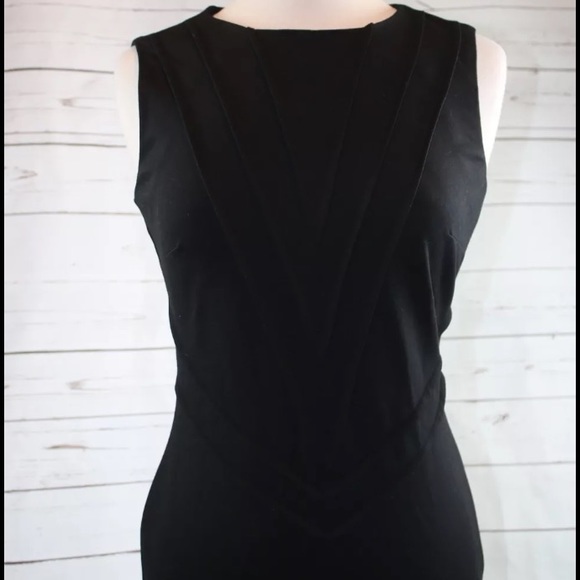 Kenar Black Sleeveless Bodycon Career Dress - Picture 4 of 4