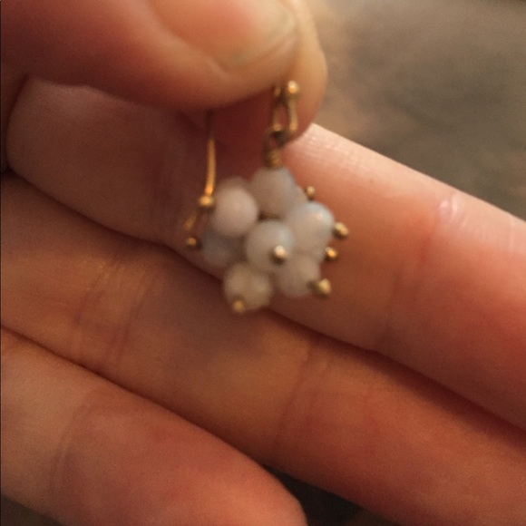 Starburst chalcedony earrings - Picture 2 of 2