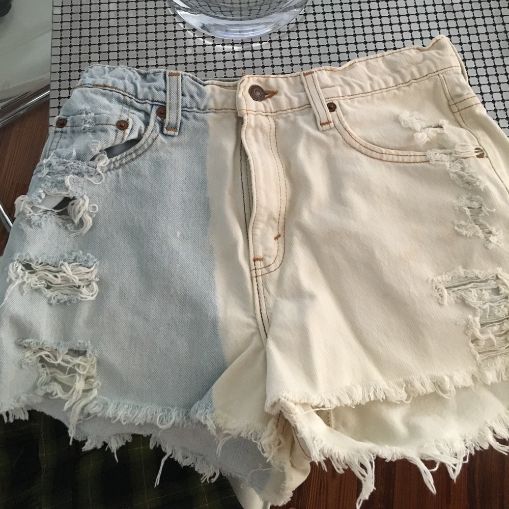 High waist denim shorts