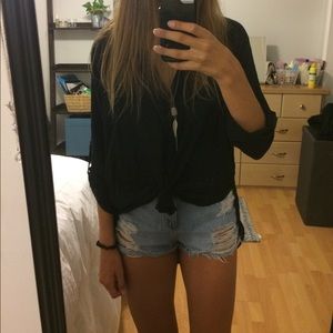 BLACK AIRY TUNIC TOP