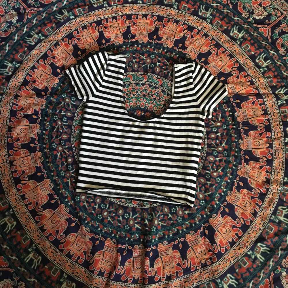 F21 stripe crop top