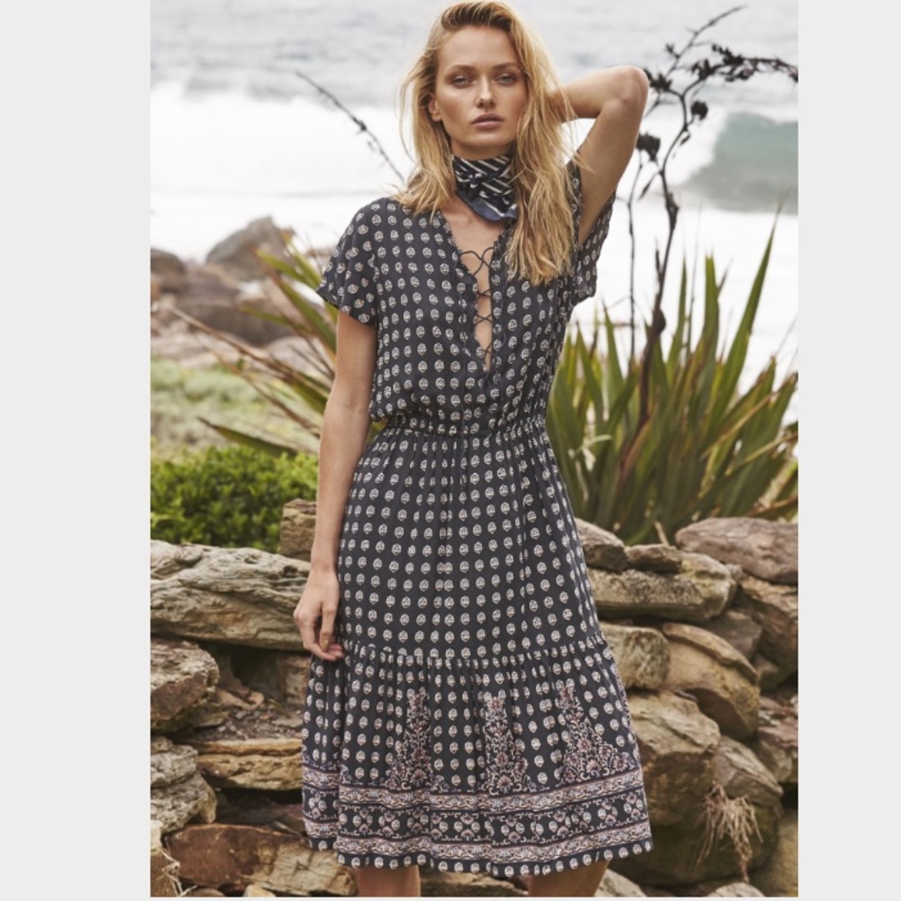 Auguste Gypsy Girl Day Dress Charcoal Size 2