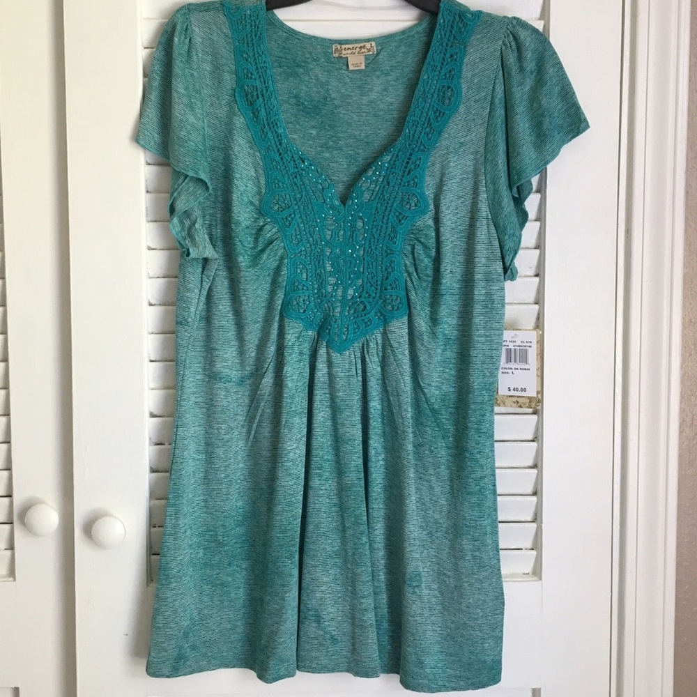 NWT Embroidered Boutique Top