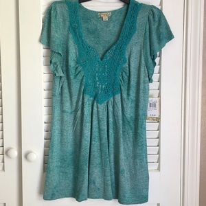 NWT Embroidered Boutique Top