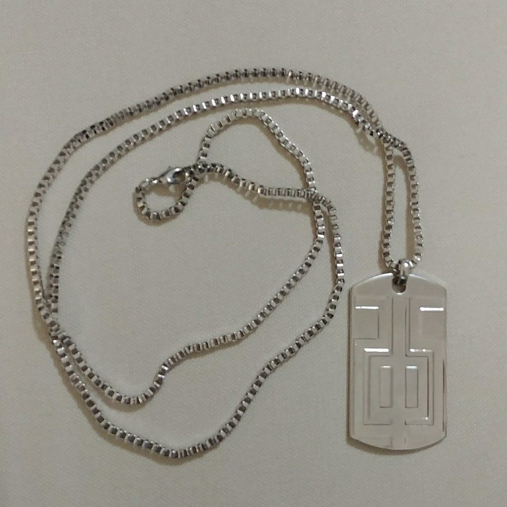 Sterling silver box chain necklace