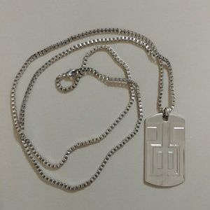 Sterling silver box chain necklace