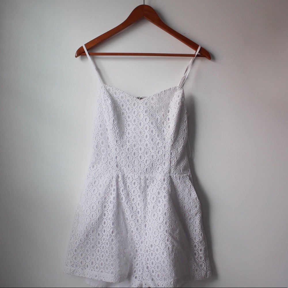 GUESS Open Back White Romper  (NWT)
