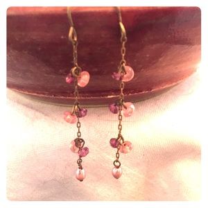 Delicate earrings with semi-precious stones