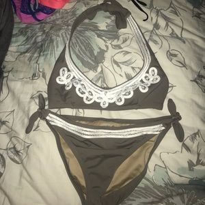 Brown and Cream Swin Suit from Victoria Secret