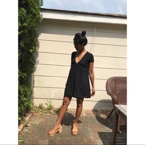 Zara Black Detailed Romper with Pockets