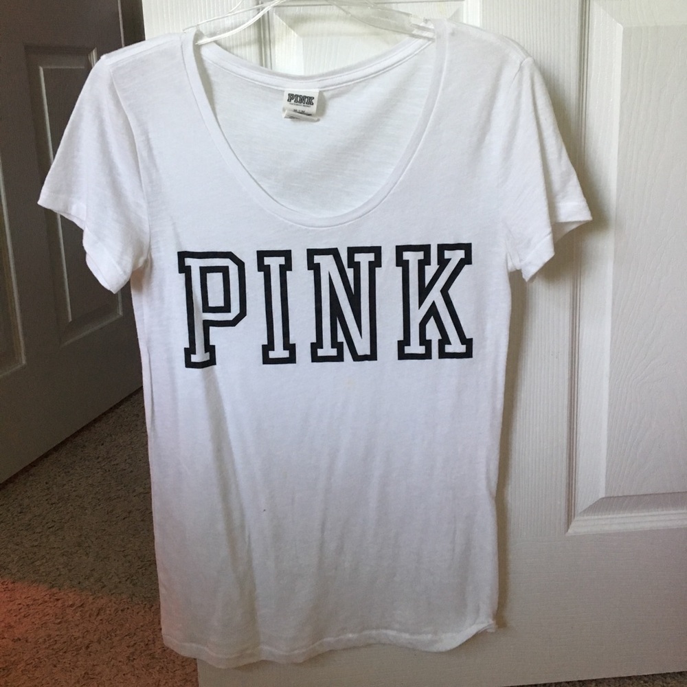 VS pink white shirt