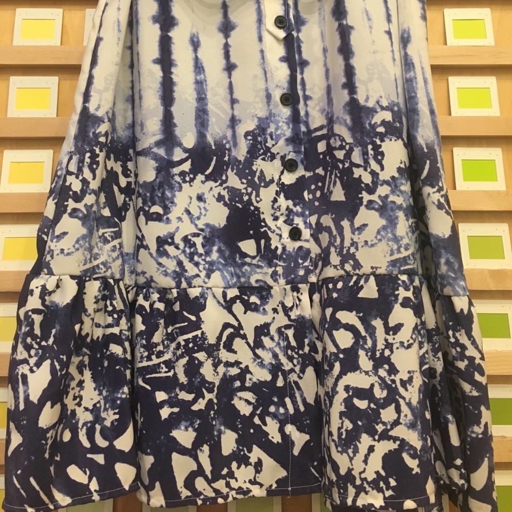 🎉SALE🎉Peter Som Blue Tie-Dye Dress - Picture 3 of 8