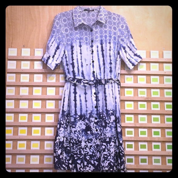 🎉SALE🎉Peter Som Blue Tie-Dye Dress - Picture 2 of 8