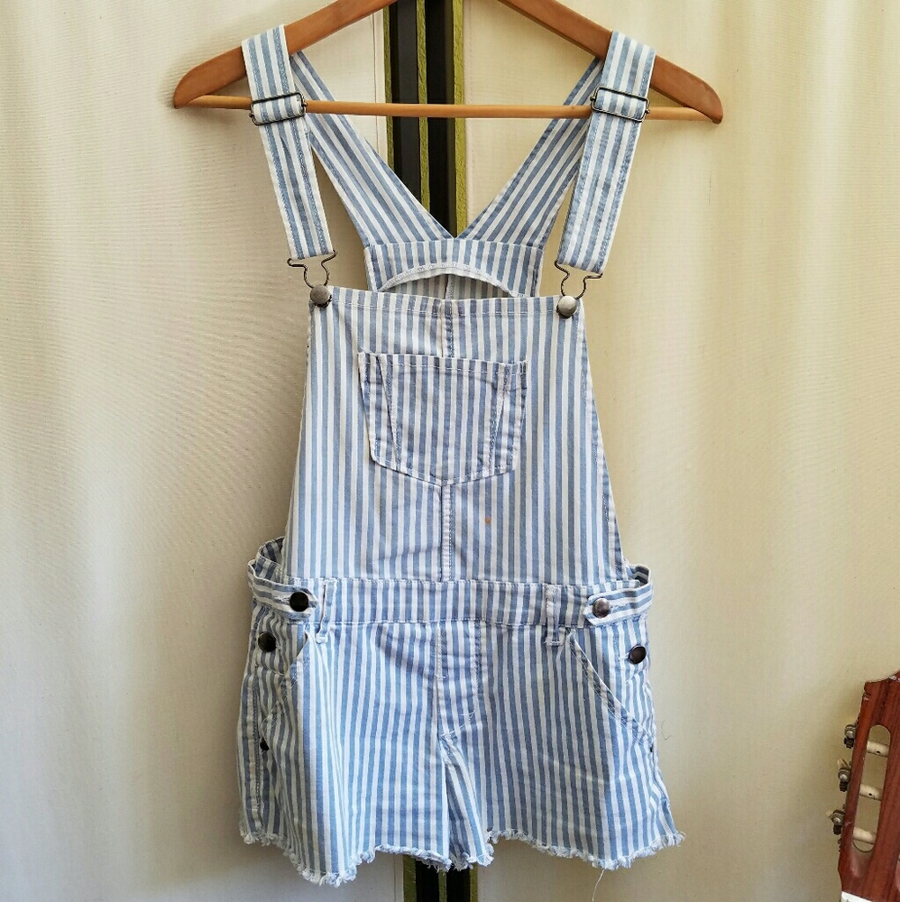 Summer striped overalls