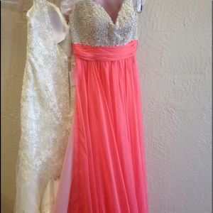 Orange prom dress