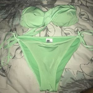 Green Strapless Bikini