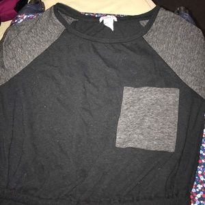 Black & Gray Forever 21 t-shirt dress w/ pocket