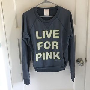 VS Pink Long Sleeved Crew Neck