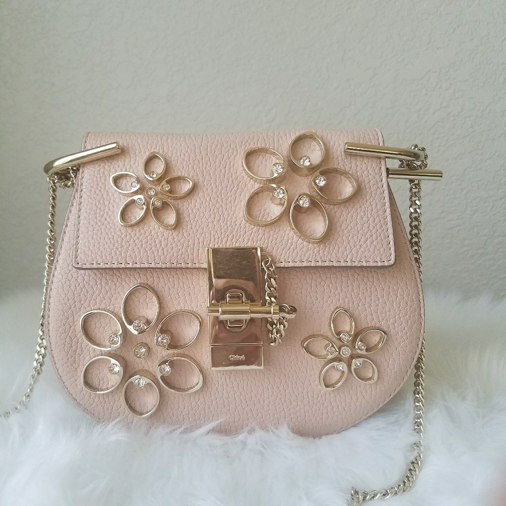 Chloe Drew in Blush with Crystal flowers - Mini