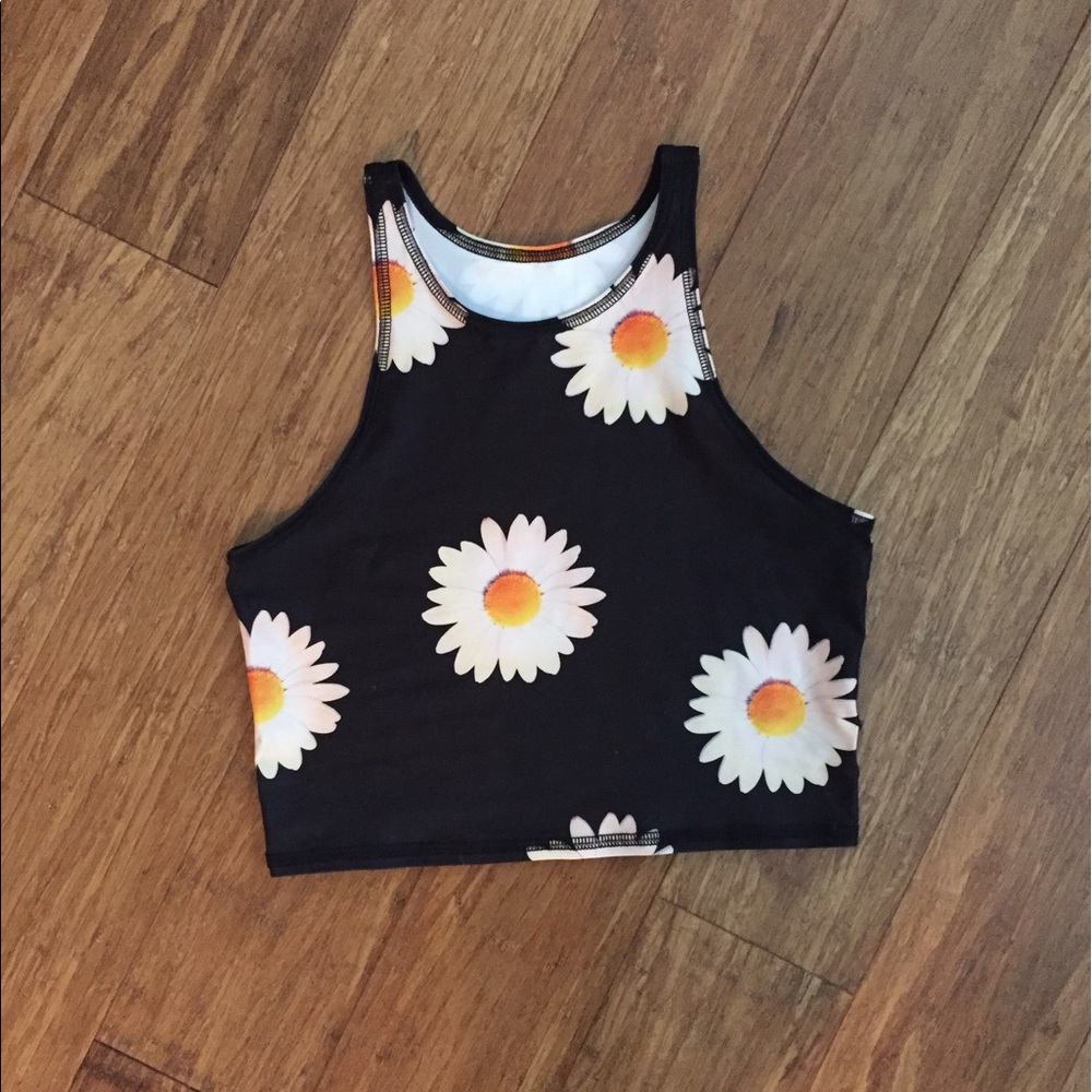 teeki mermaid tank in the daisy pattern XS/S
