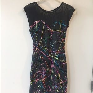 American Apparel neon scuba bodycon dress XS S