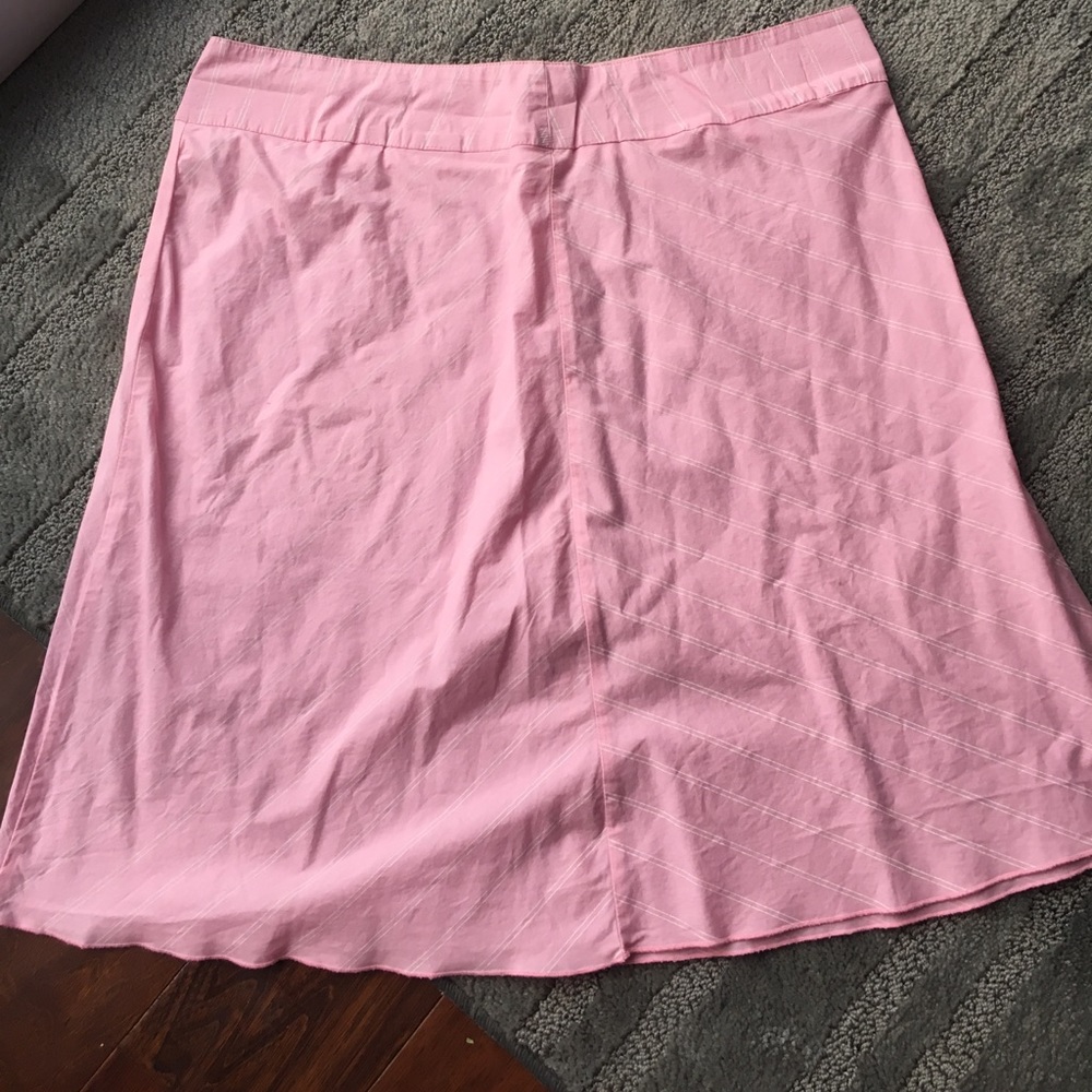 Pink and White Striped skirt