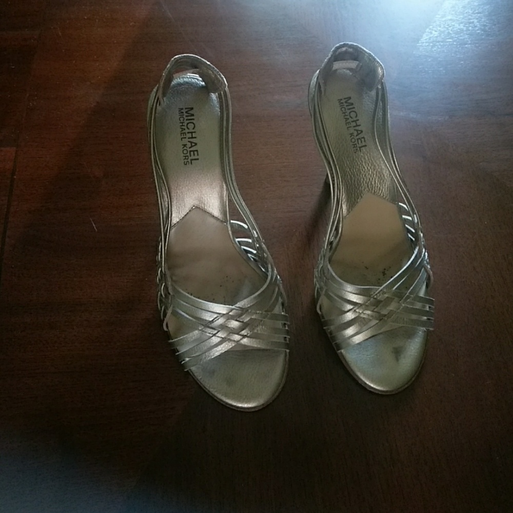 Light gold MK dressy sandals