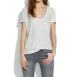 Madewell Linen Timeoff Tee in Fadeaway Stripe