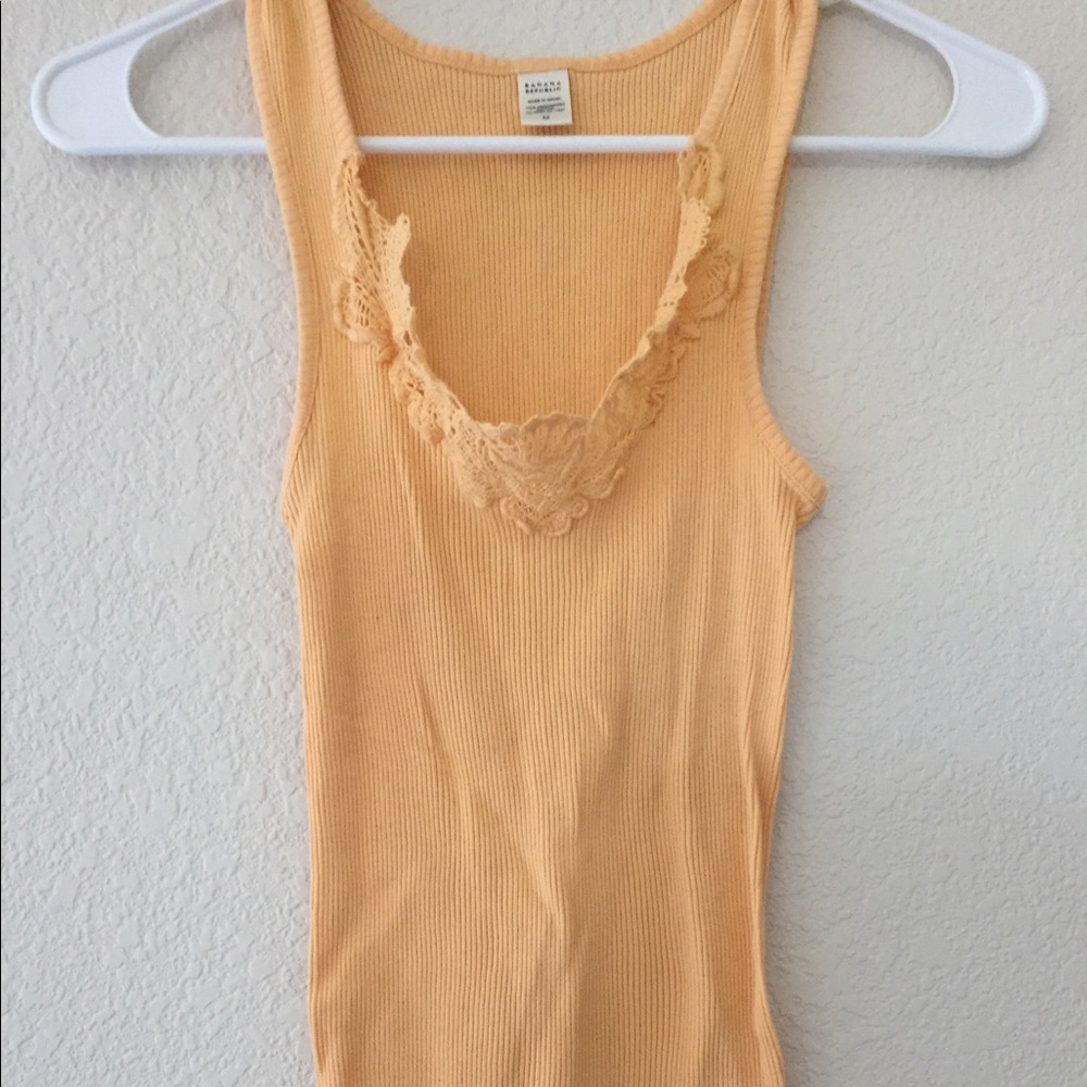 Banana Republic Yellow Ribbed Tank