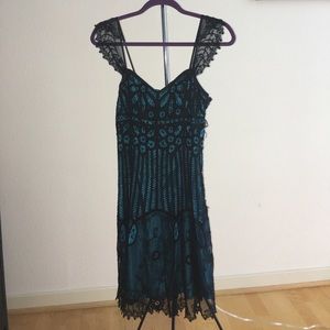 Betsey Johnson Sheath Lace Cocktail Dress