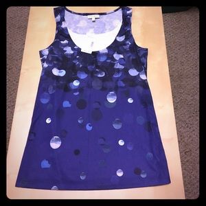 💛Purplish blue tank top w/ bubble circular design