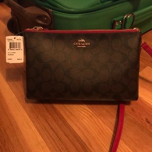 Coach double 'lyla cross body' bag