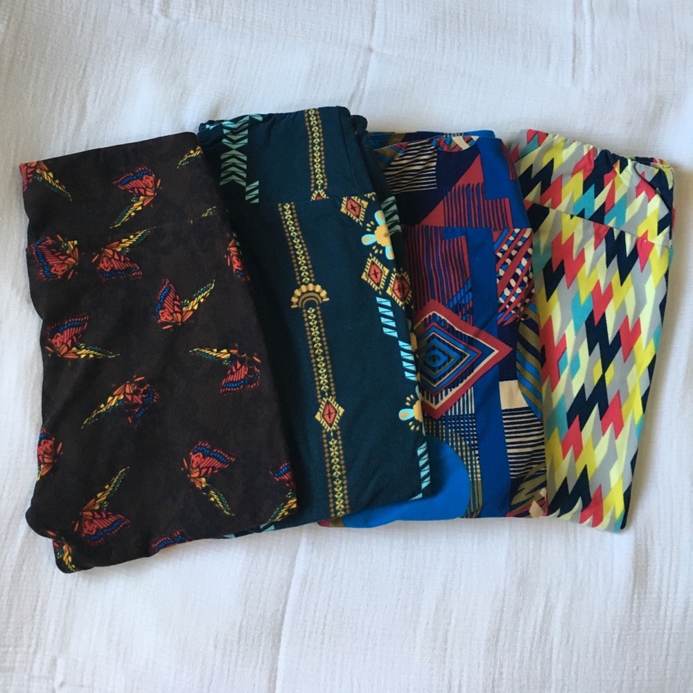Lot of 4 OS Lularoe Leggings
