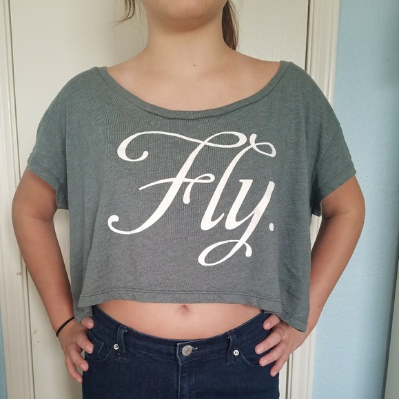 "Fly" grey half shirt - Picture 1 of 2