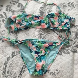 Forever 21 floral bikini set